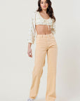 Vibrant M.i.U High Waisted Wide Cut Straight Leg Jeans