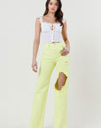 Vibrant M.i.U Distressed Wide Cut Straight Leg Jeans