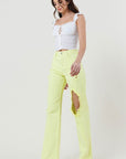 Vibrant M.i.U Distressed Wide Cut Straight Leg Jeans