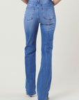 Vibrant M.i.U High Rise Distressed Straight Leg Jeans