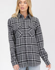 Womens Boyfriend Long Sleeve Flannel