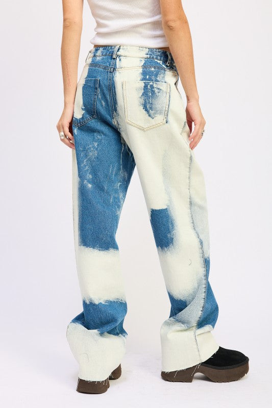 Emory Park High Waisted Tie Dye Jeans