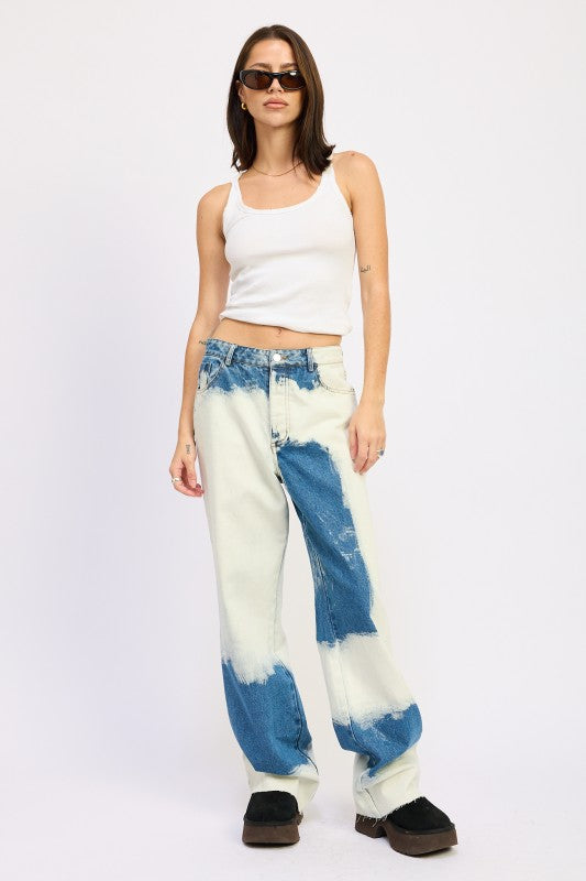 Emory Park High Waisted Tie Dye Jeans
