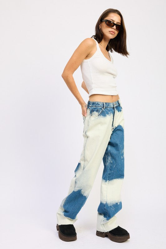 Emory Park High Waisted Tie Dye Jeans