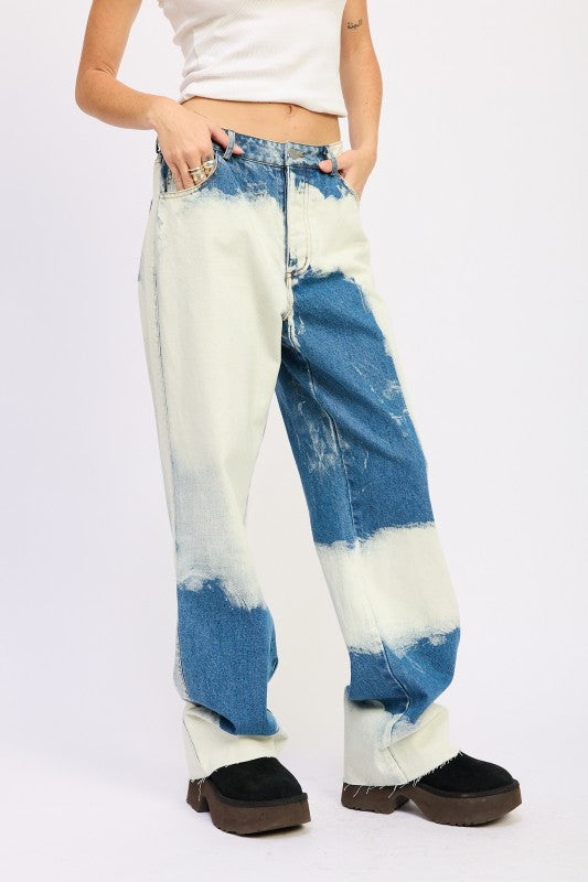 Emory Park High Waisted Tie Dye Jeans