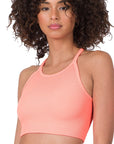 Zenana Ribbed Seamless Cami Top in Coral Pink - My Pampered Life Seattle