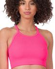 Zenana Ribbed Seamless Cami Top in Coral Pink - Online Only