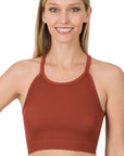 Zenana Ribbed Seamless Cami Top in Coral Pink - My Pampered Life Seattle