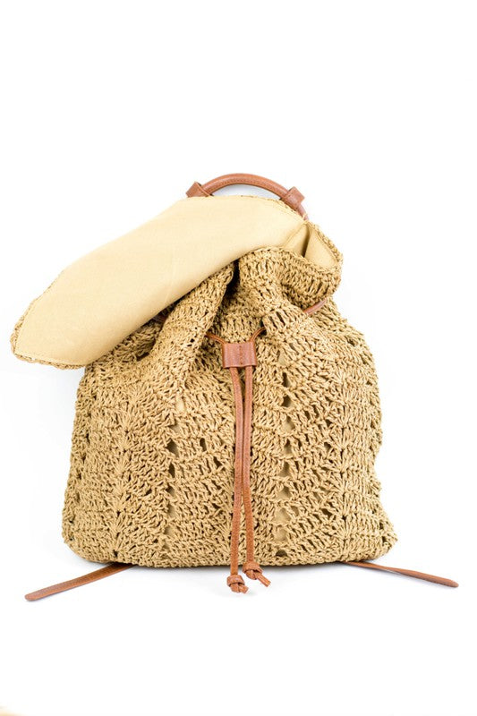 Woven Straw Backpack - Online Only