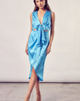 Do + Be Collection Front Slit Wrap Dress