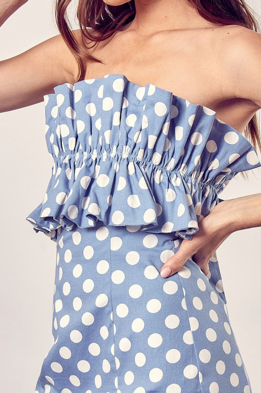 Do + Be Collection Ruffle Polka Dot Dress