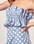 Do + Be Collection Ruffle Polka Dot Dress