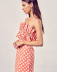 Do + Be Collection Ruffle Polka Dot Dress