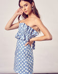 Do + Be Collection Ruffle Polka Dot Dress