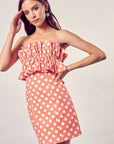 Do + Be Collection Ruffle Polka Dot Dress