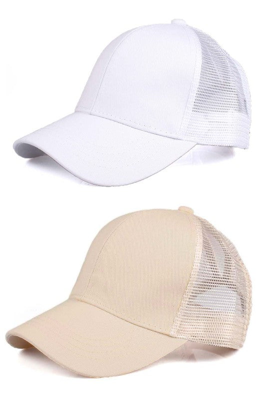 CC Solid Mesh Pony Cap