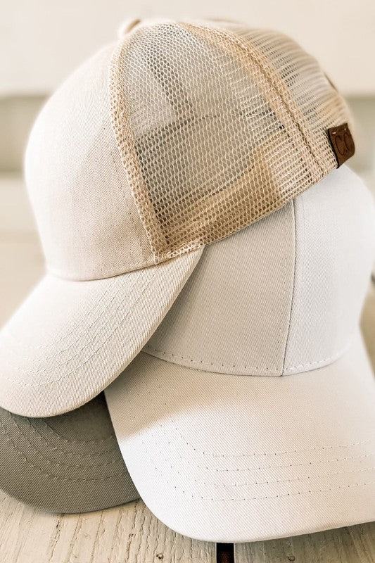 CC Solid Mesh Pony Cap