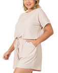 Zenana Plus Brushed DTY Romper - Online Only