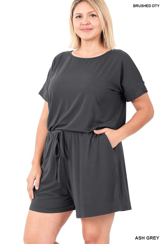 Zenana Plus Brushed DTY Romper