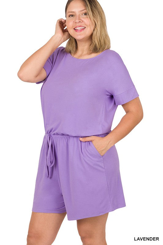 Zenana Plus Brushed DTY Romper