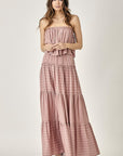 Mustard Seed Pin Stripe Tube Top Maxi Dress - Online Only