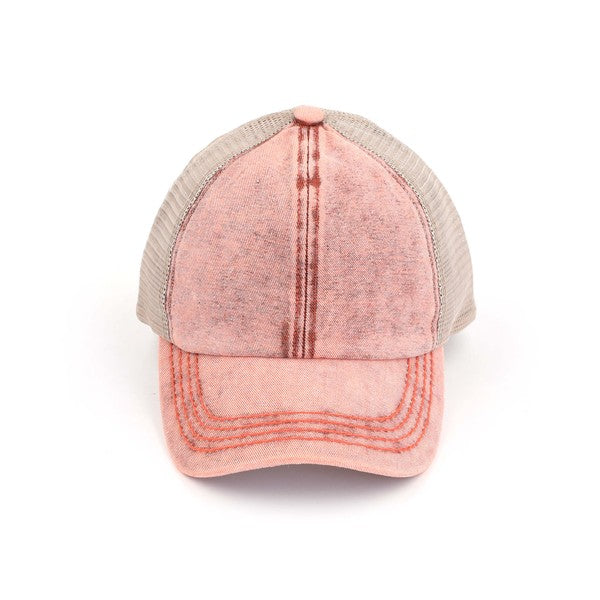 CC Washed Denim Criss Cross Cap