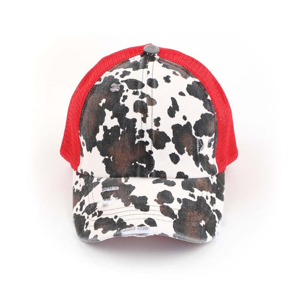 CC Cow Print Pony Cap