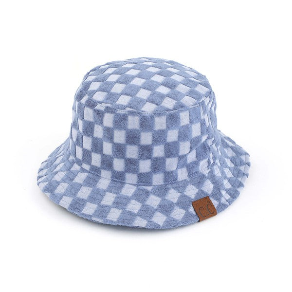 CC Checkered Terry Cloth Bucket Hat