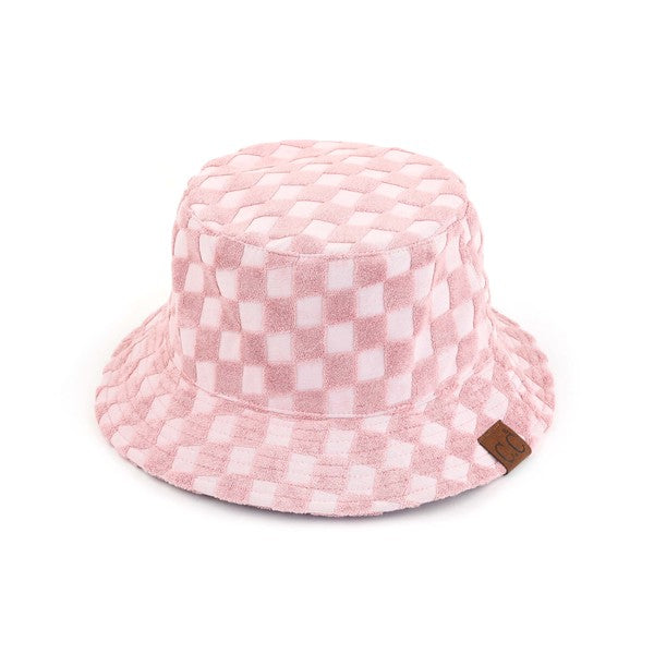 CC Checkered Terry Cloth Bucket Hat
