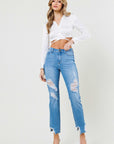 Mid Rise Straight Leg Jean - Online Only