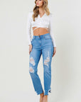 Mid Rise Straight Leg Jean - Online Only