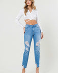 Mid Rise Straight Leg Jean - Online Only