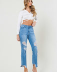 Mid Rise Straight Leg Jean - Online Only