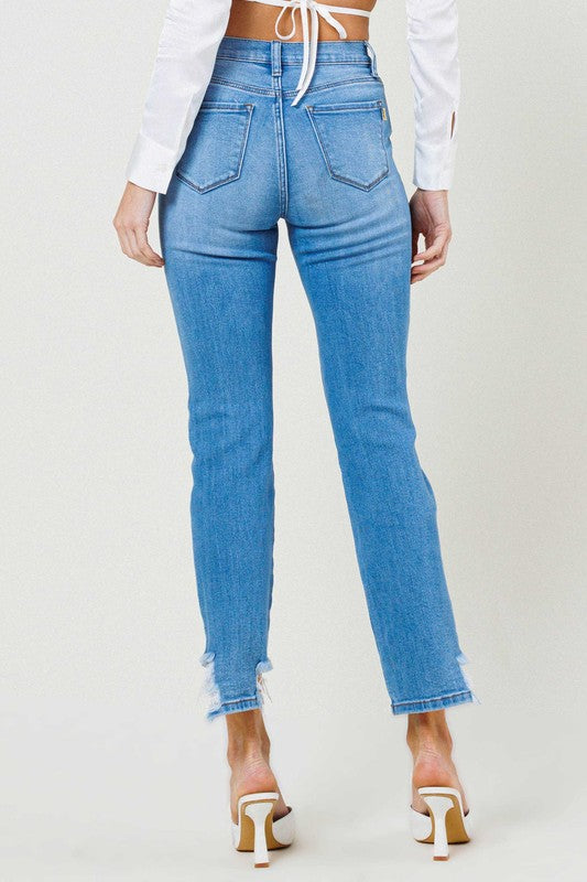 Mid Rise Straight Leg Jean - Online Only