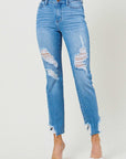 Mid Rise Straight Leg Jean - Online Only