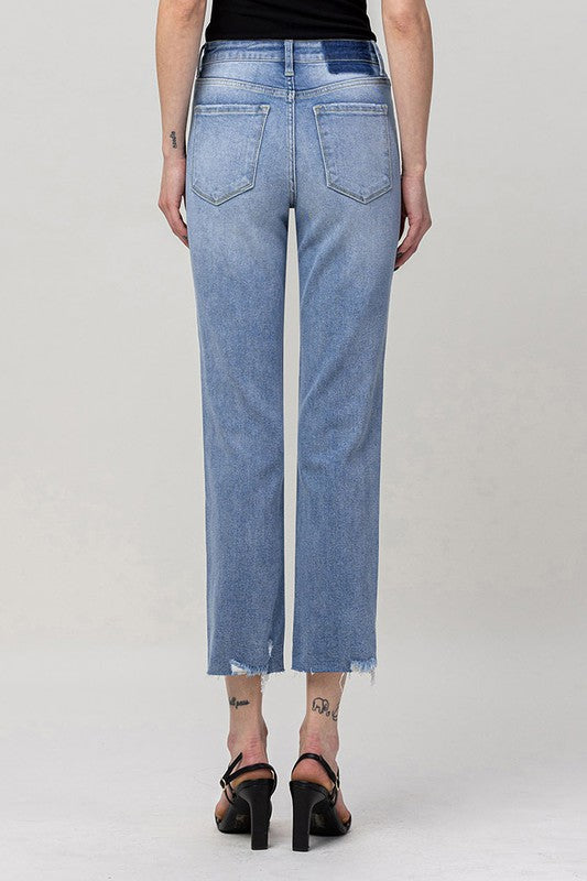 Flying Monkey High Rise Crop Straight Jean - Online Only