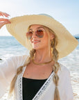 Scallop Edge Bow Accent Sunhat