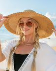 Scallop Edge Bow Accent Sunhat