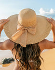 Scallop Edge Bow Accent Sunhat