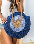 Straw Circle Tote