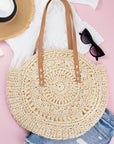 Straw Circle Tote