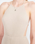 Emory Park Halter Jumpsuit with Open Back - Online Only - My Pampered Life Seattle