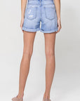 VERVET by Flying Monkey Distressed Boyfriend Shorts W/Cuffs