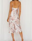 One and Only Collective Inc Floral Print Satin Midi Dress