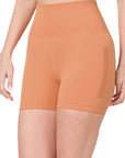 Zenana Seamless High Waisted Shorts - Online Only - My Pampered Life Seattle