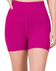 Zenana Seamless High Waisted Shorts - Online Only