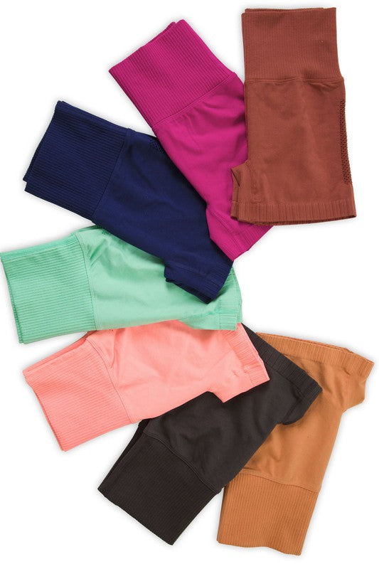 Zenana Seamless High Waisted Shorts - Online Only