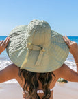 Classic Bow Accent Sunhat Extra Wide Brim