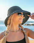 Bow Accent Woven Straw Bucket Sun Hat