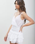 Do and Be Collection Wrap Smocked Waist Ruffle Dress - Online Only